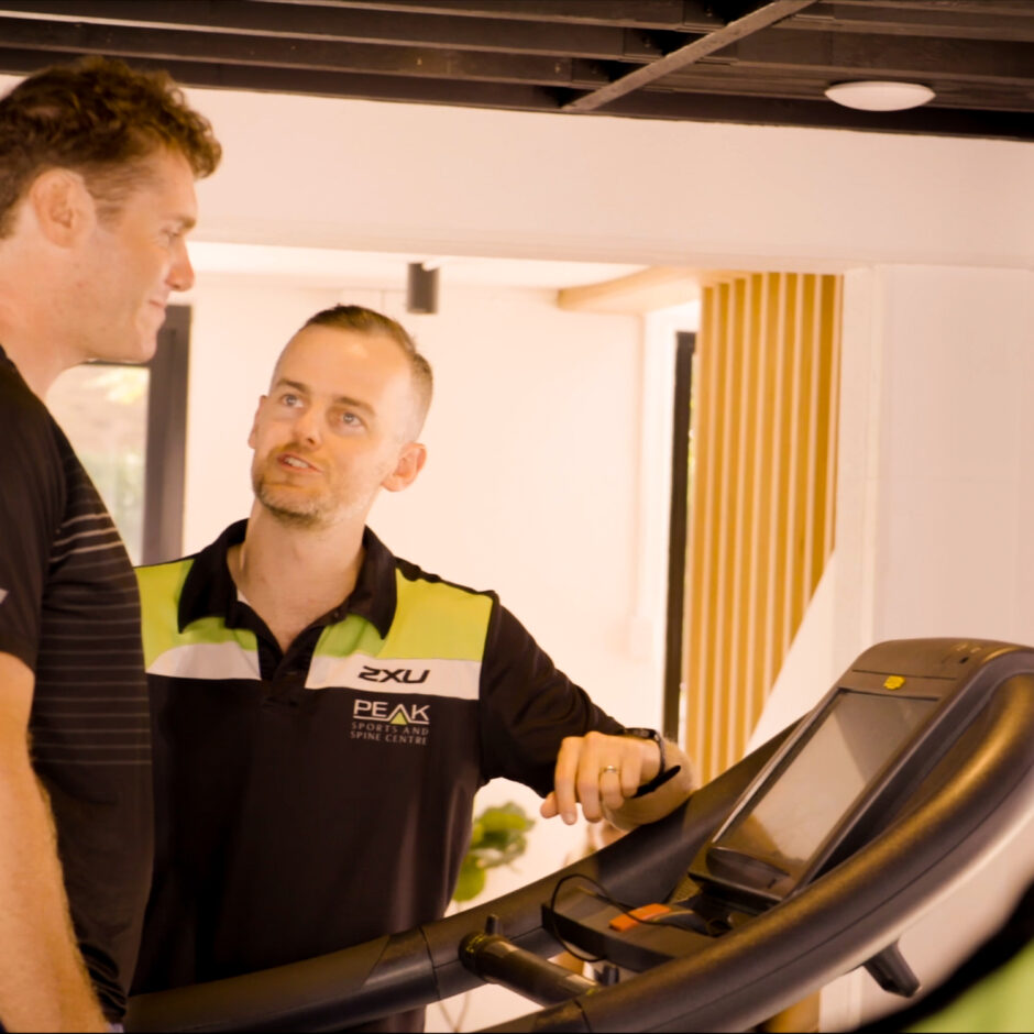 A running assessment as part of diagnostic work.