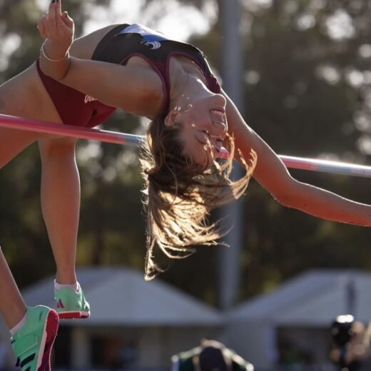 Zoe Peacock jumping.