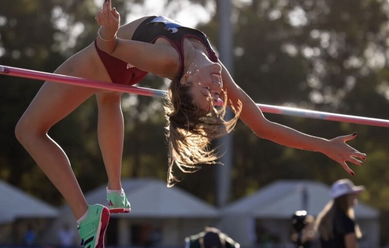 Zoe Peacock jumping.