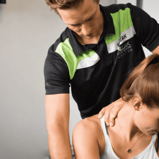 PEAK physiotherapist providing hands-on treatment for a patient experiencing pain