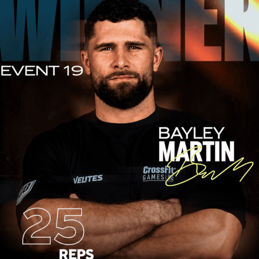 CrossFit athlete recovery: Bayley Martin celebrates his Event 19 victory at the CrossFit Games.
